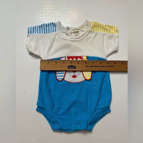 Vintage Little Little 70s -80s Baby Boys Romper One Piece 0-6 months - Picture 3 of 8